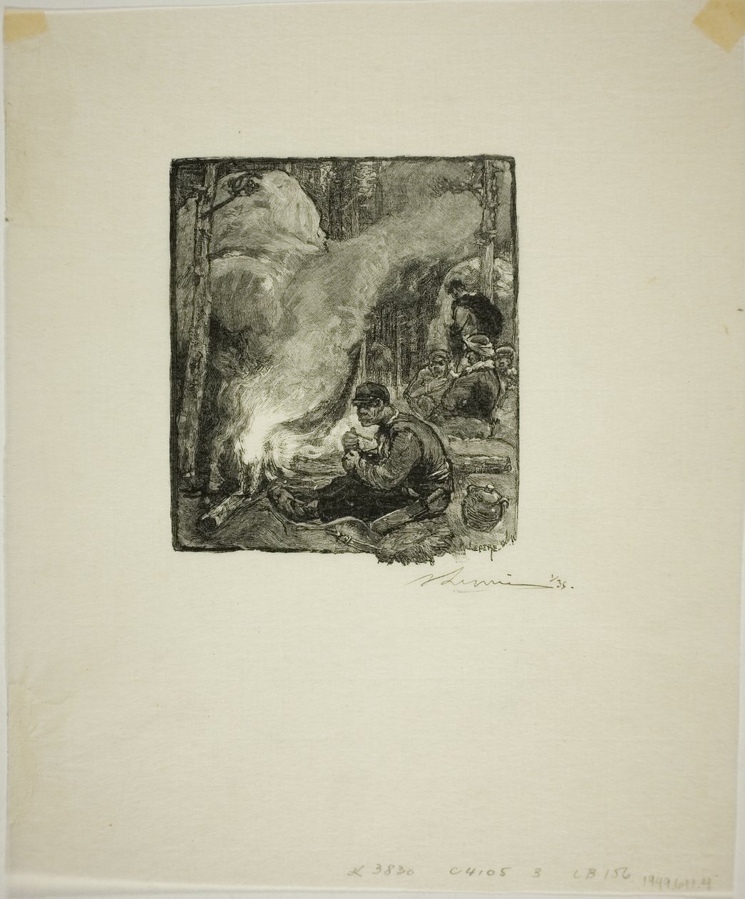 Mahlzeit der Holzfäller von Louis Auguste Lepère