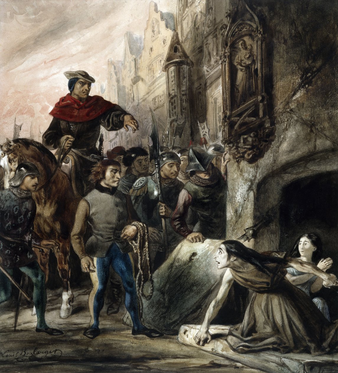 La Esmeralda verteidigt von der Sachette von Louis Boulanger