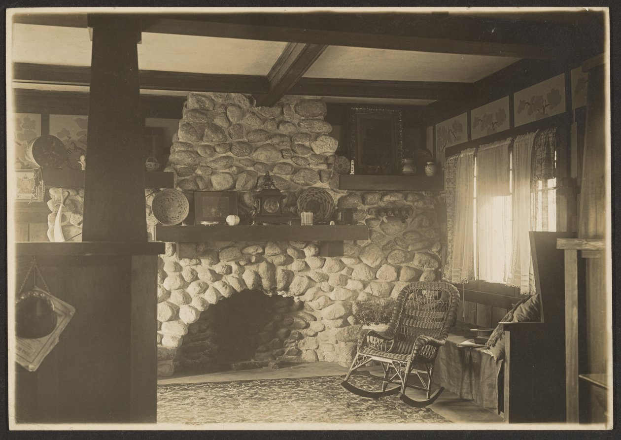 Wohnzimmer, Oak Lodge von Louis Fleckenstein