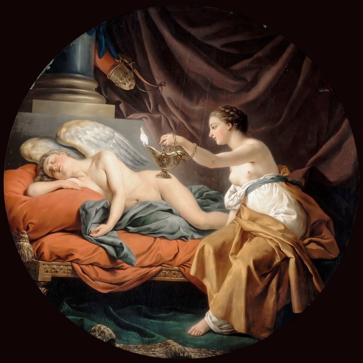 Psyche überrascht den schlafenden Amor von Louis Jean François Lagrenée