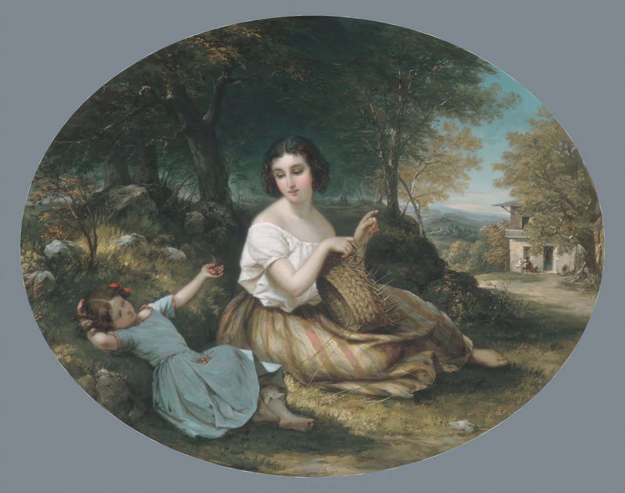 Der Korbmacher, 1853 von Louis Lang