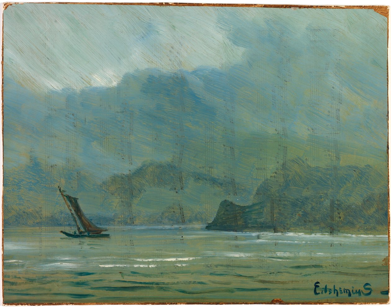 Blassblaue Landschaft von Louis M. Eilshemius