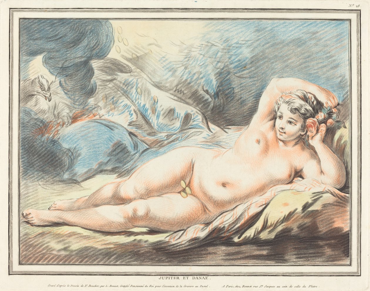 Jupiter und Danaë von Louis Marin Bonnet after François Boucher