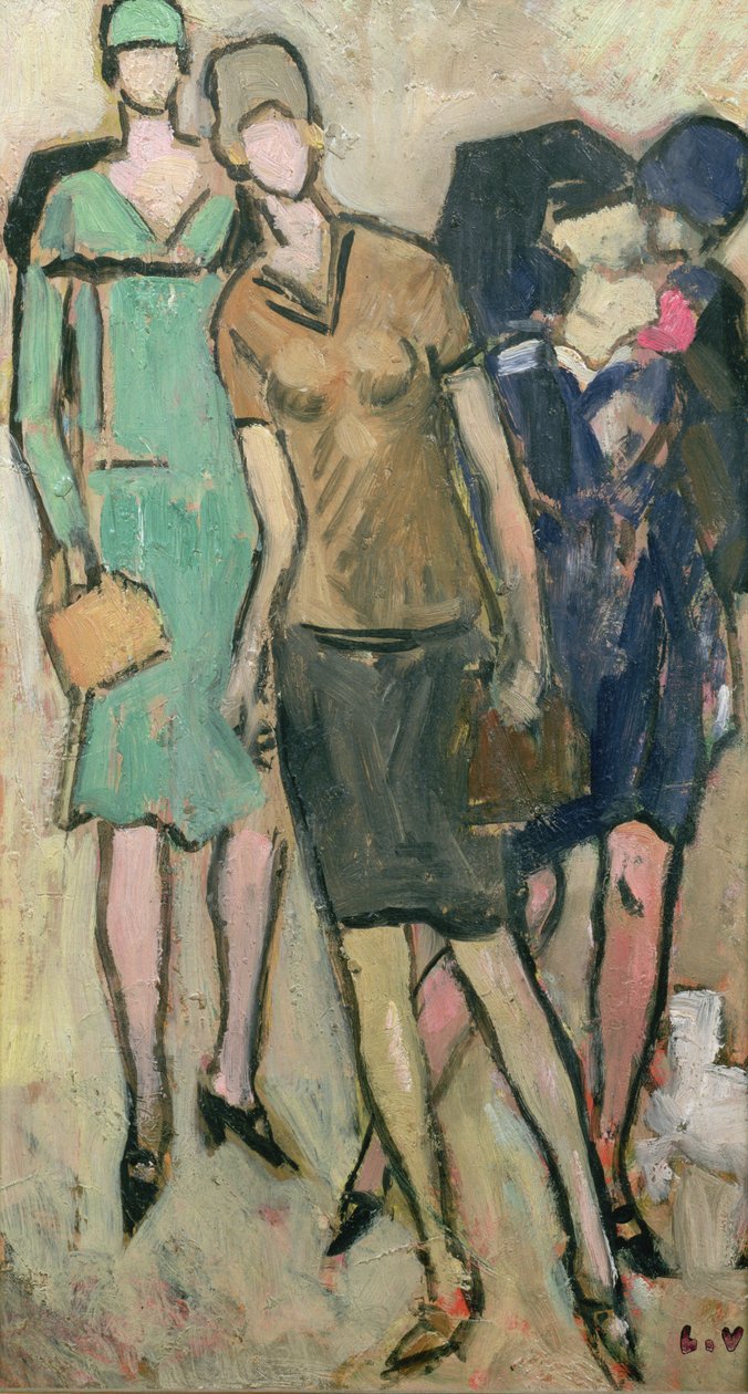 Figur und junges Mädchen in einem Pullover von Louis Valtat