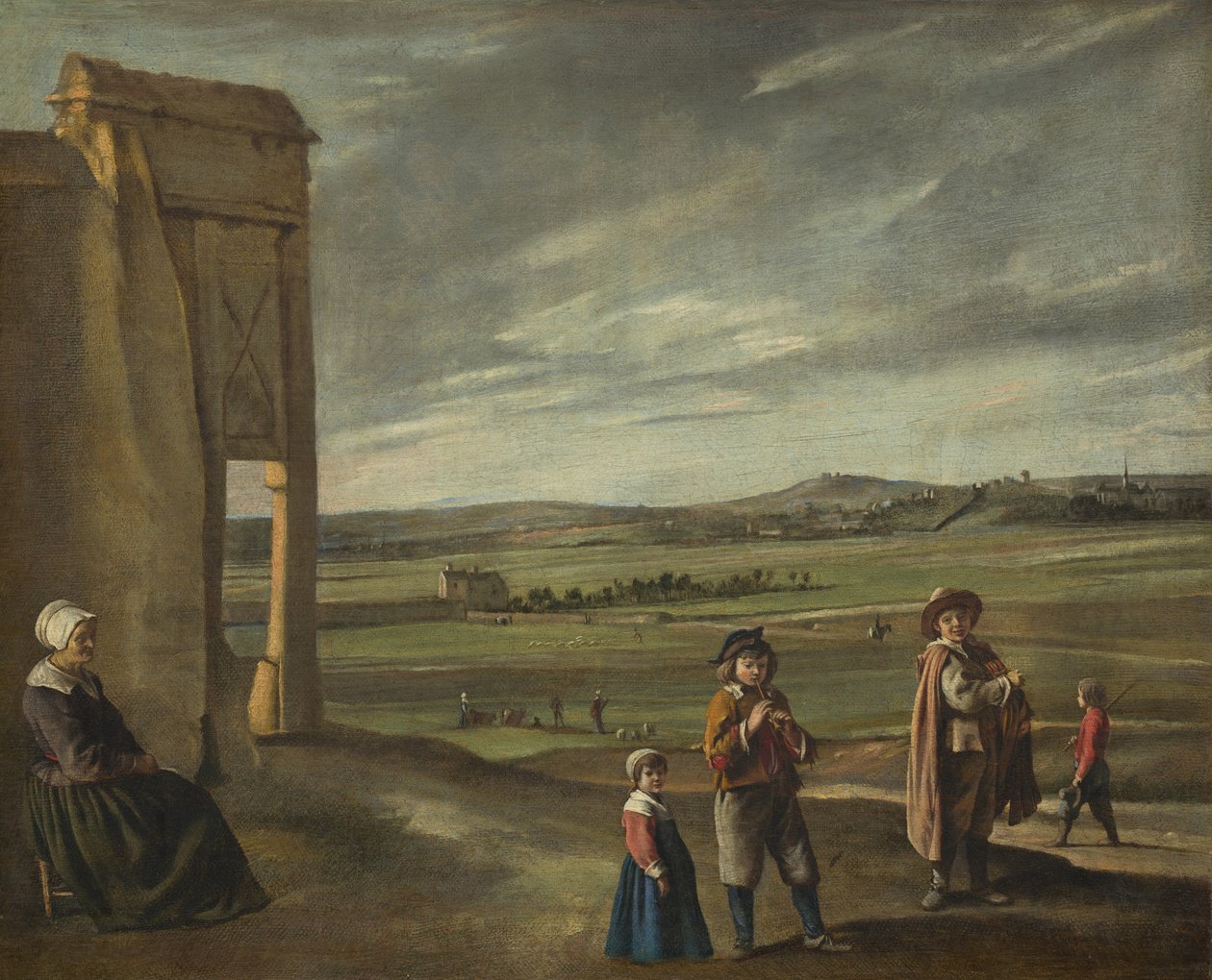 Landschaft mit Bauern von Louis le Nain