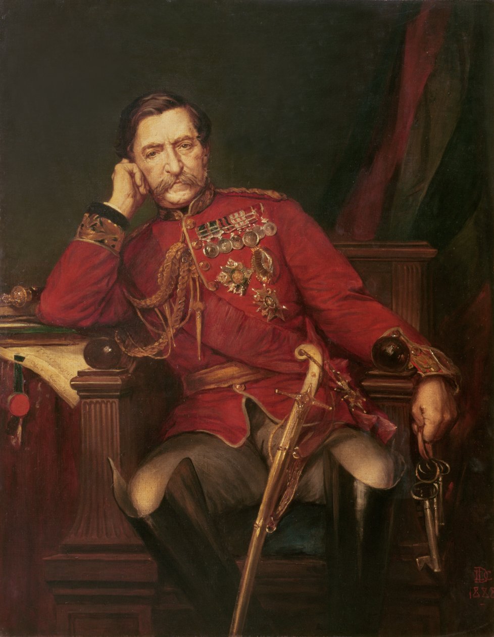 Porträt von Robert, Lord Napier von Magdala (1810-90) von Lowes Cato Dickinson