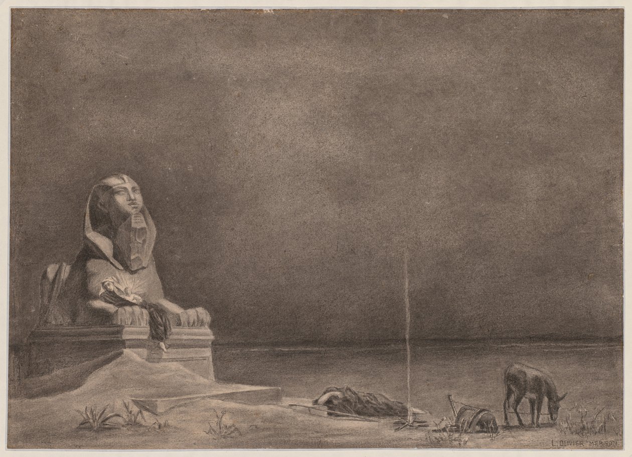 Ruhe auf der Flucht nach Ägypten von Luc Olivier Merson