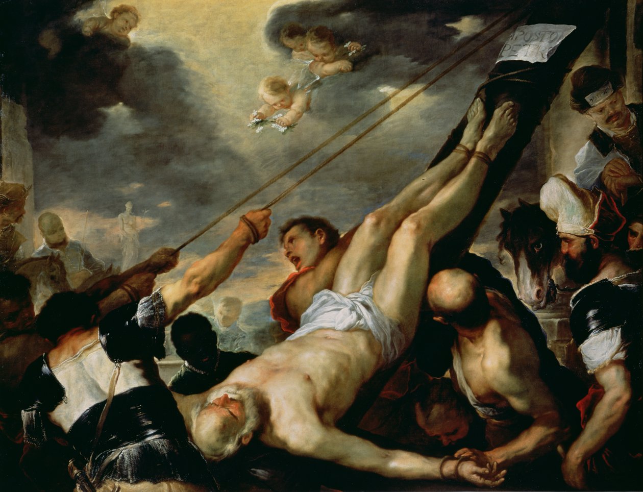 Die Kreuzigung des Heiligen Petrus, um 1660 von Luca Giordano