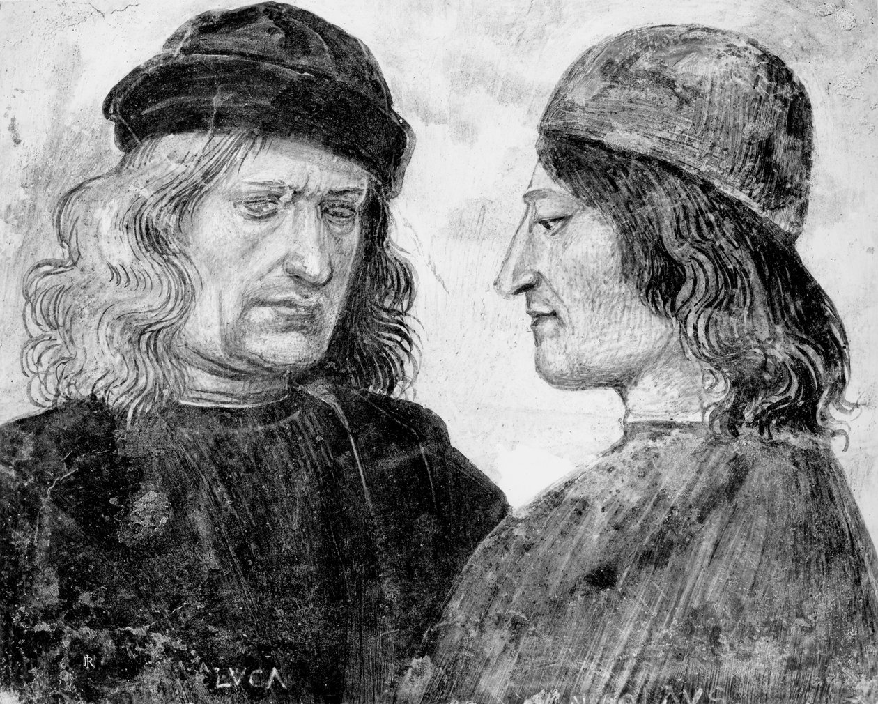 Selbstporträt mit Niccolo Franceschi von Luca Signorelli