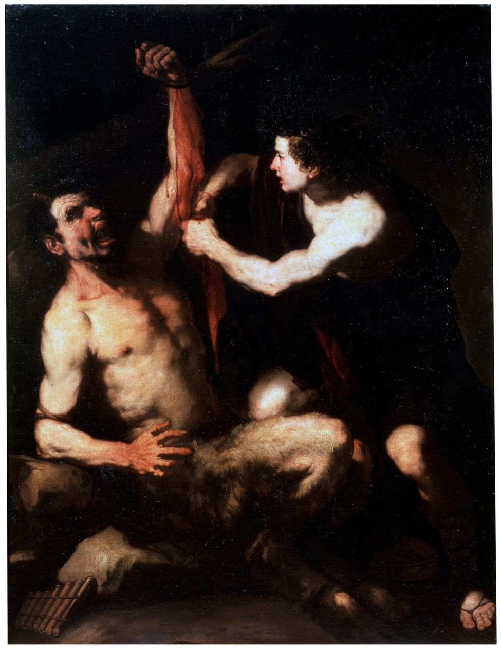 Marsyas und Apollo, frühe 1650er Jahre von Luca Giordano