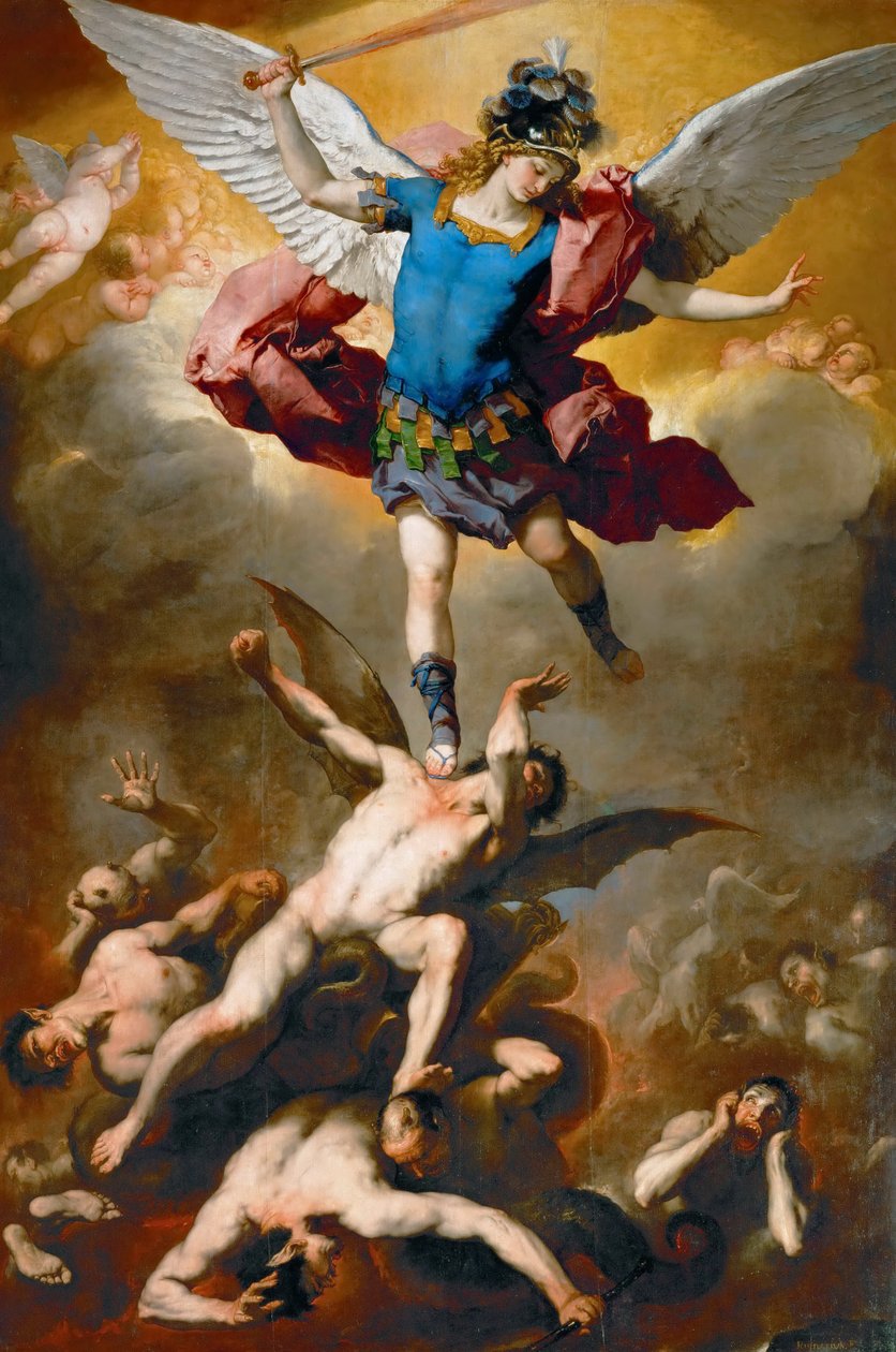 Der Sturz der rebellischen Engel von Luca Giordano