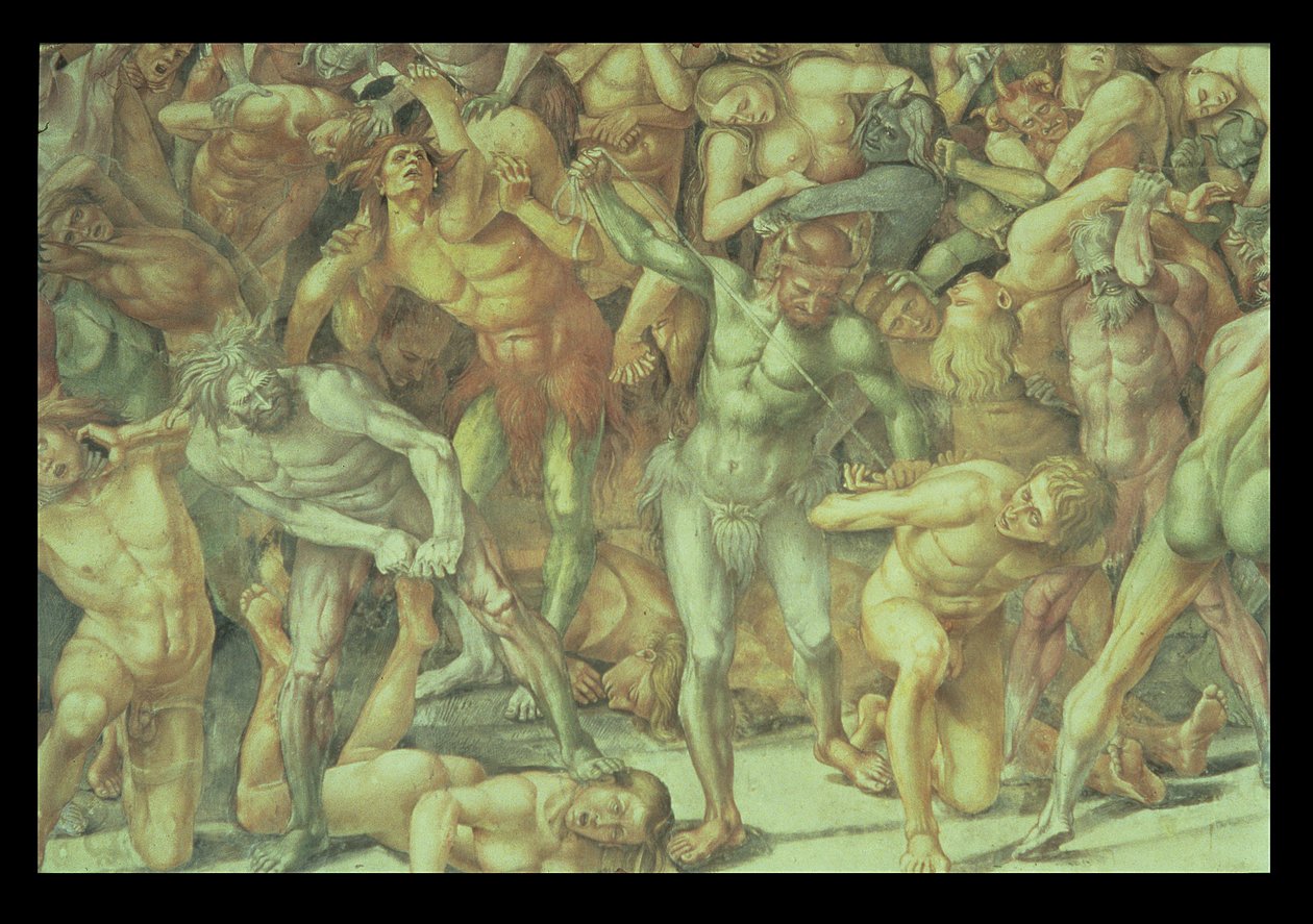 Hölle, aus dem Jüngsten Gericht (Detail) von Luca Signorelli