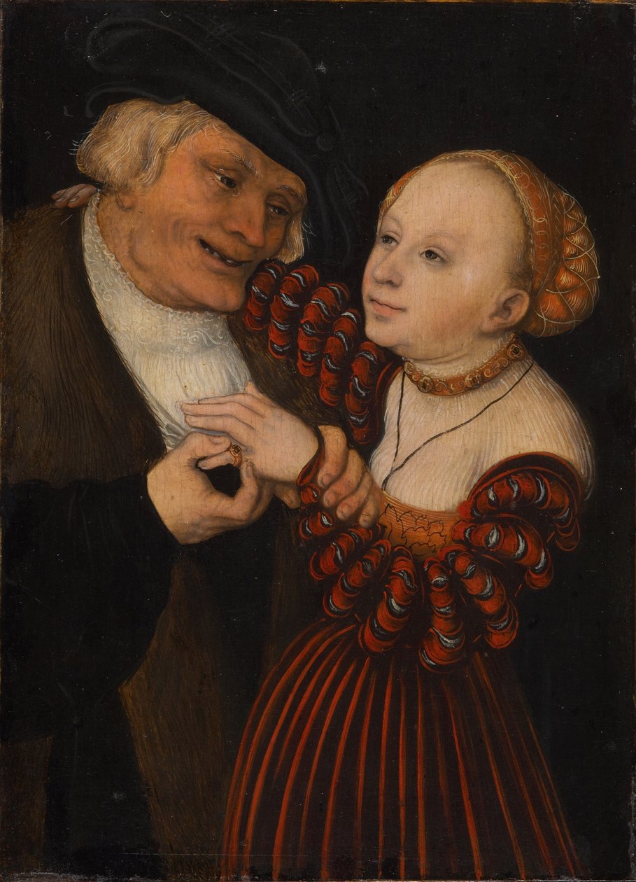 Alter Mann und Mädchen von Lucas Cranach the Elder