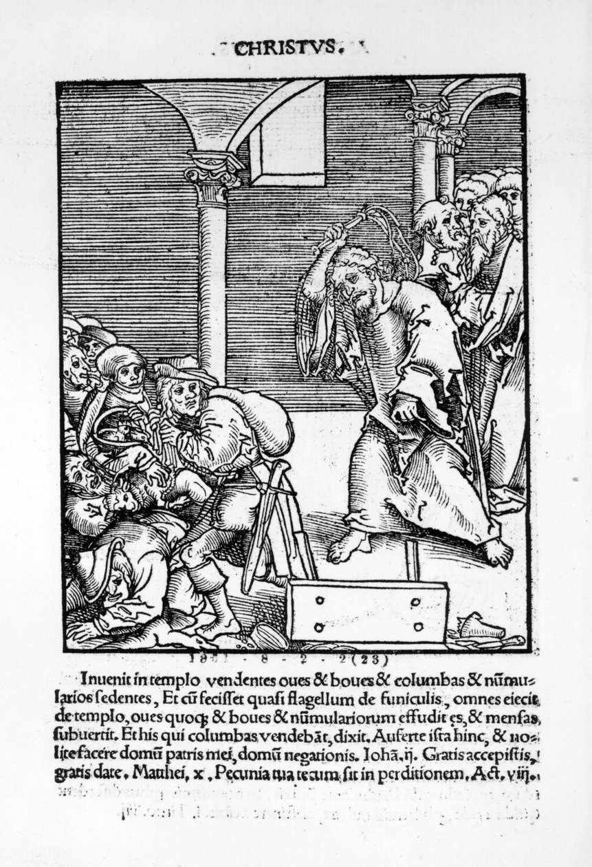 Christus vertreibt die Händler und Geldwechsler aus dem Tempel aus 