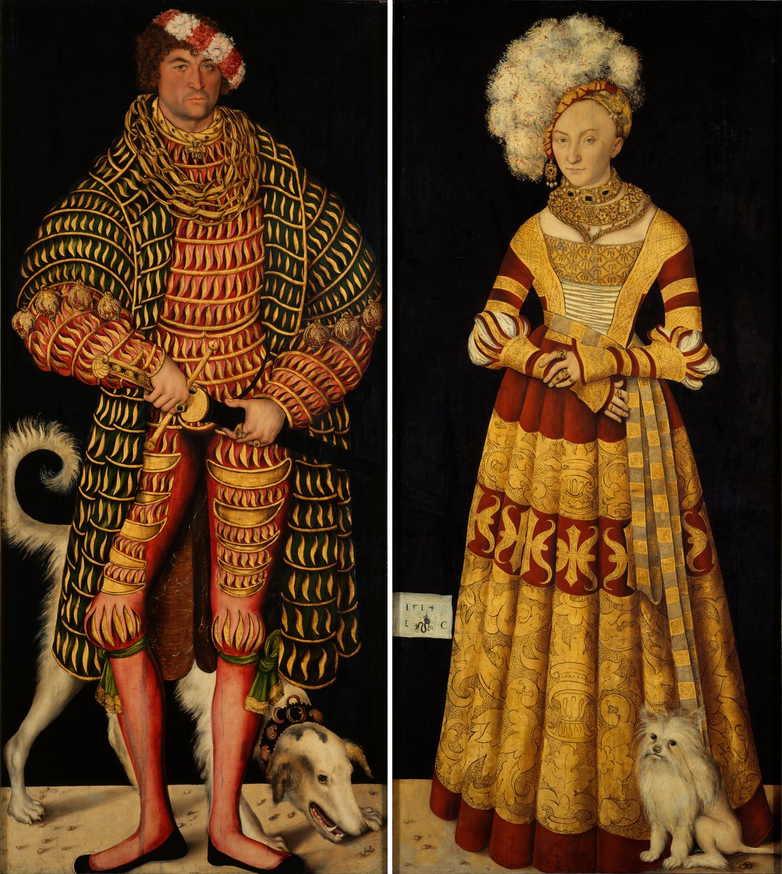 Doppelbildnis Herzog Heinrichs des Frommen und Herzogin Katharina von Mecklenburg von Lucas Cranach the Elder