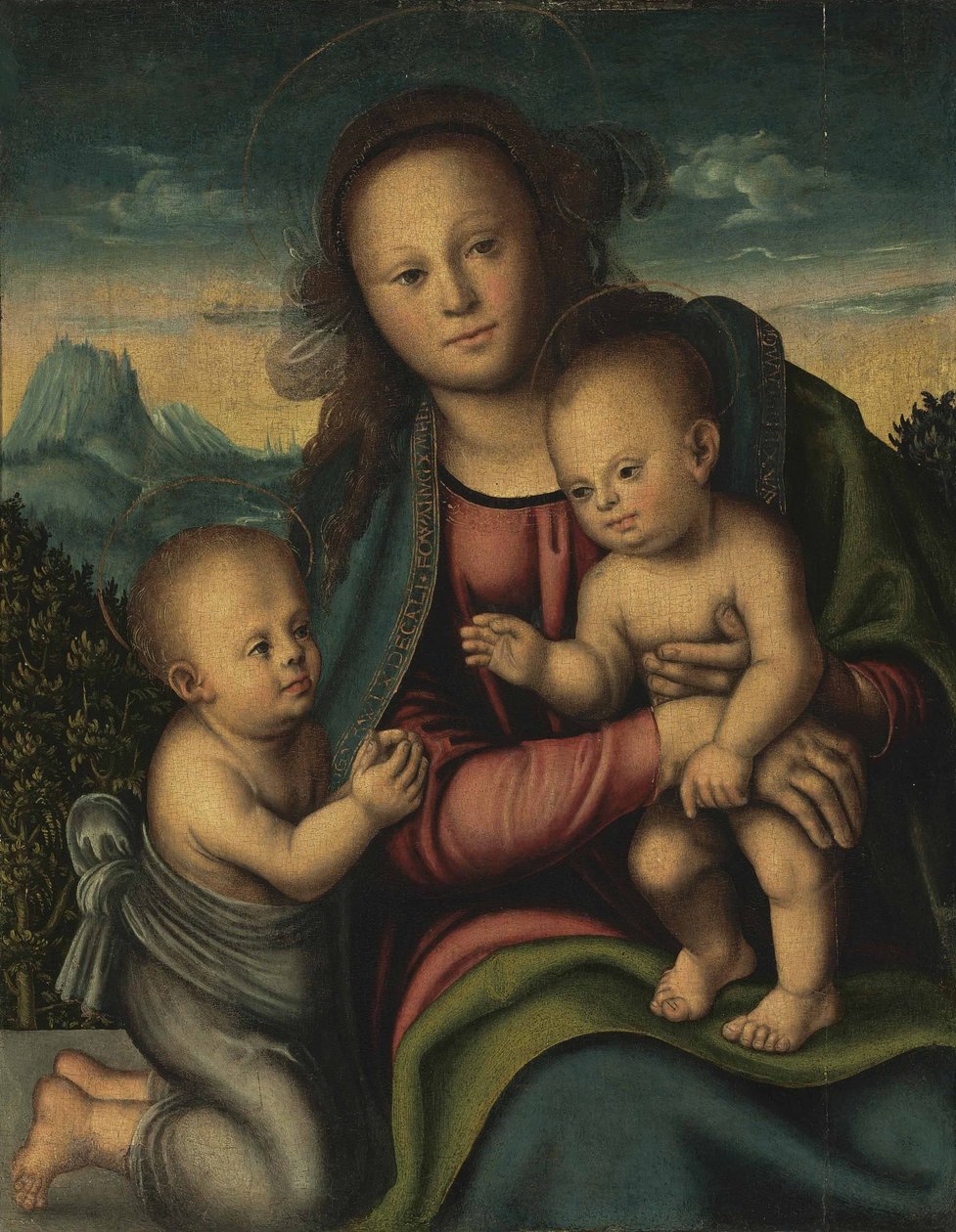 Jungfrau und Kind mit dem kleinen Johannes dem Täufer von Lucas Cranach the Elder