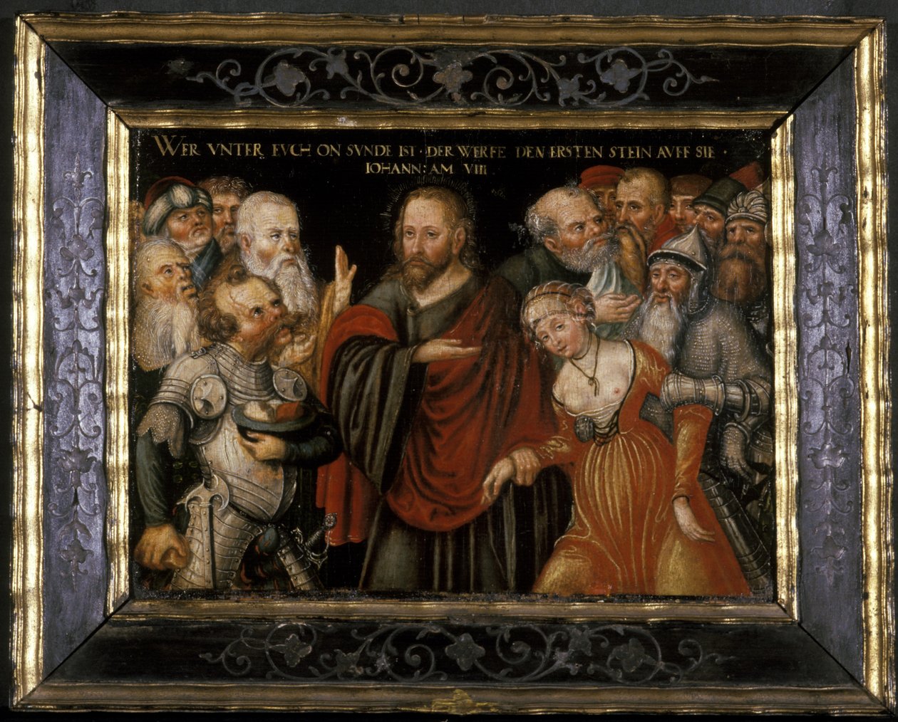Christus und die Ehebrecherin, ca. 1540-50 von Lucas Cranach the Elder