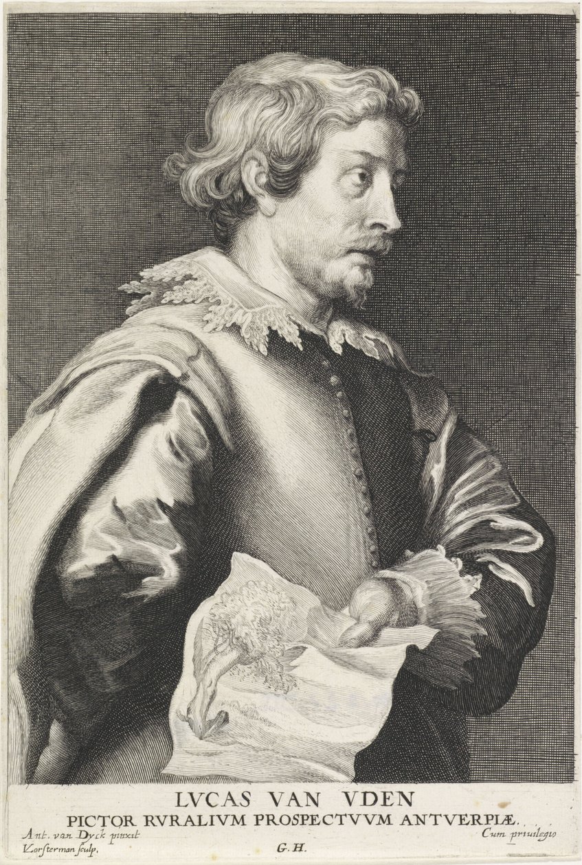 Porträt von Lucas van Uden von Lucas Vorsterman