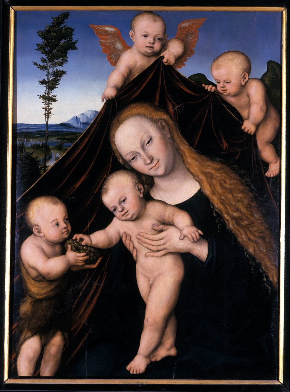 Madonna mit Kind und Johannes dem Täufer, 1534 von Lucas the Younger Cranach