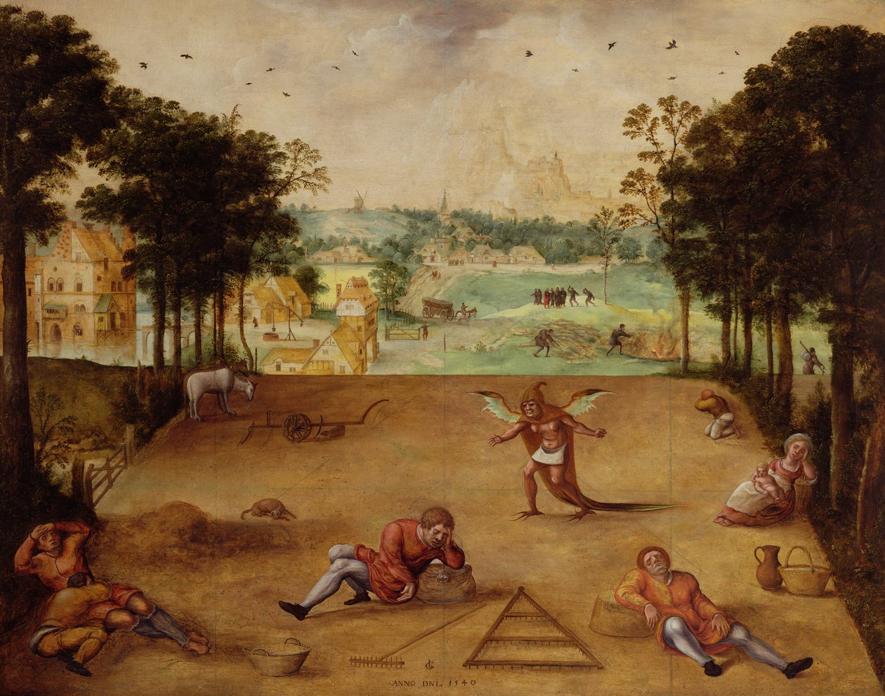 Das Gleichnis vom Unkraut unter dem Weizen, 1540 von Lucas van Gassel