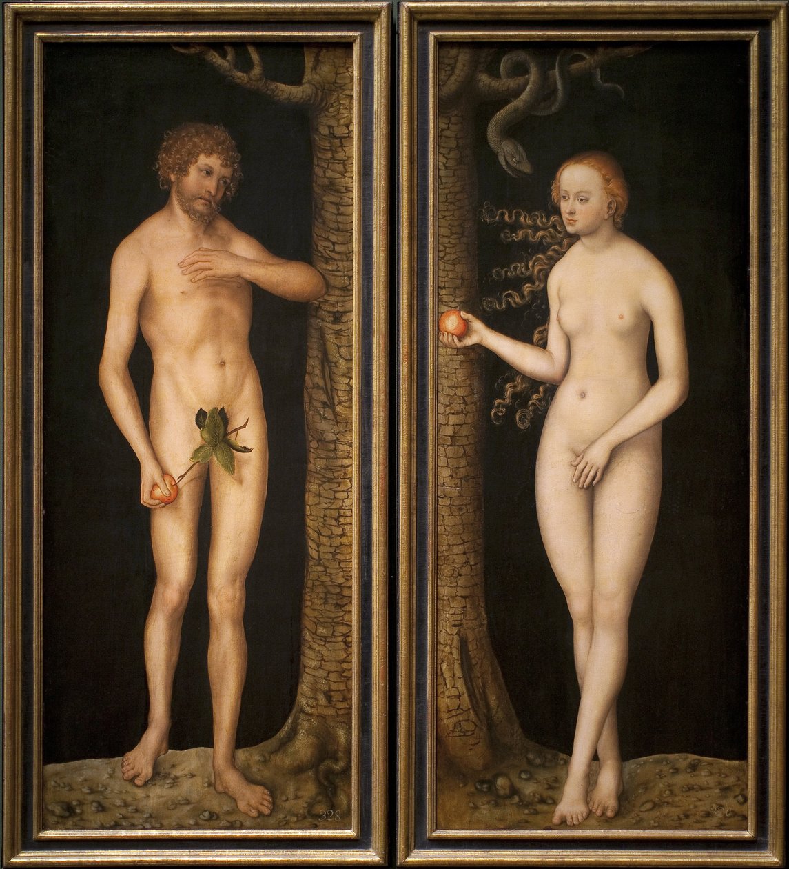Adam und Eva, ca. 1510-20 von Lucas Cranach