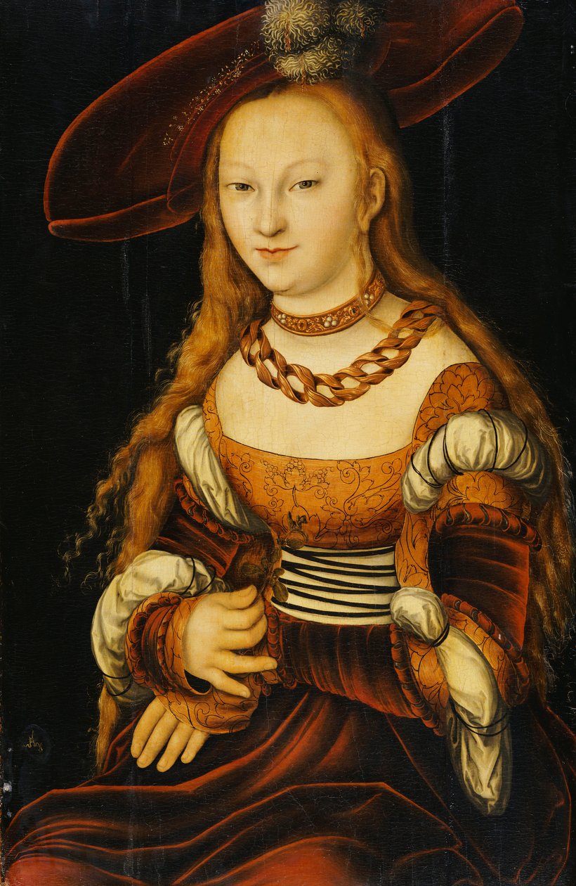 Porträt einer jungen Dame, ca. 1350 von Lucas Cranach