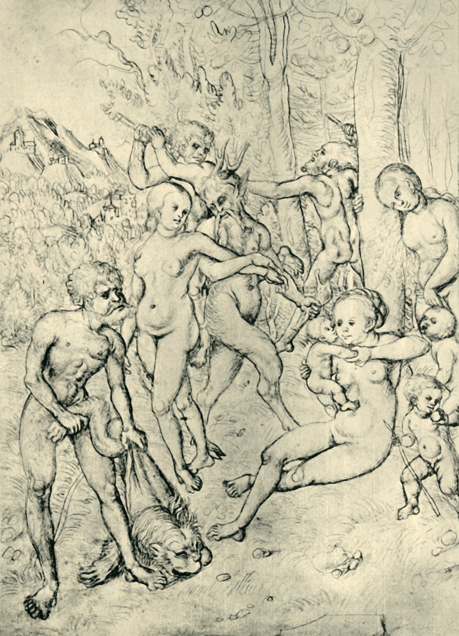 Satyrn und Nymphen, 1520-1530, 1943 von Lucas Cranach the Elder