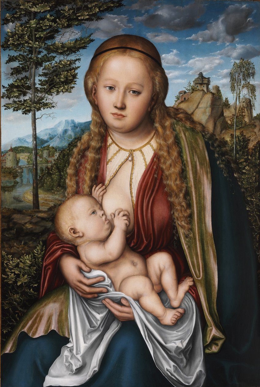 Die Jungfrau stillt das Kind von Lucas Cranach the Elder