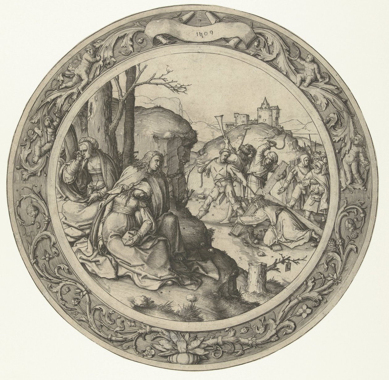 Die Kreuztragung, De Ronde Passie (Serientitel) von Lucas van Leyden