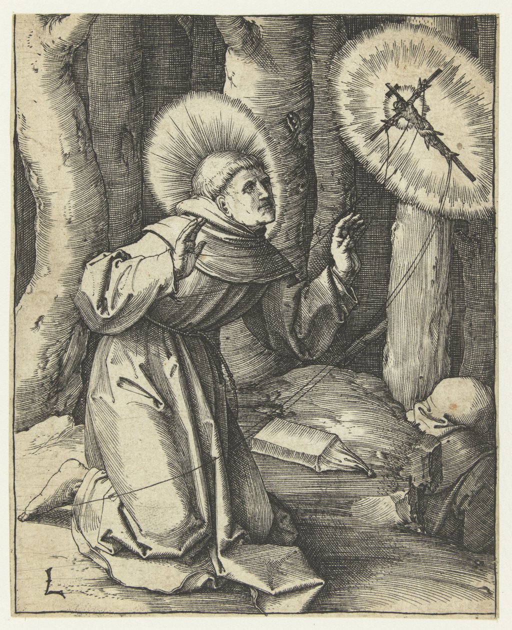 Die Stigmatisation des heiligen Franziskus von Lucas van Leyden