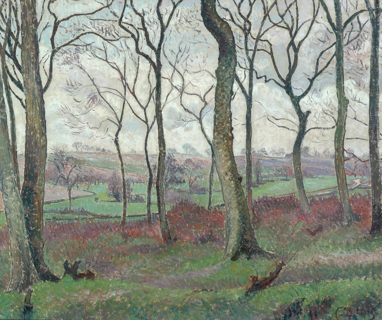 Die Dunmow Road von Tilty Wood, 1915 von Lucien Pissarro