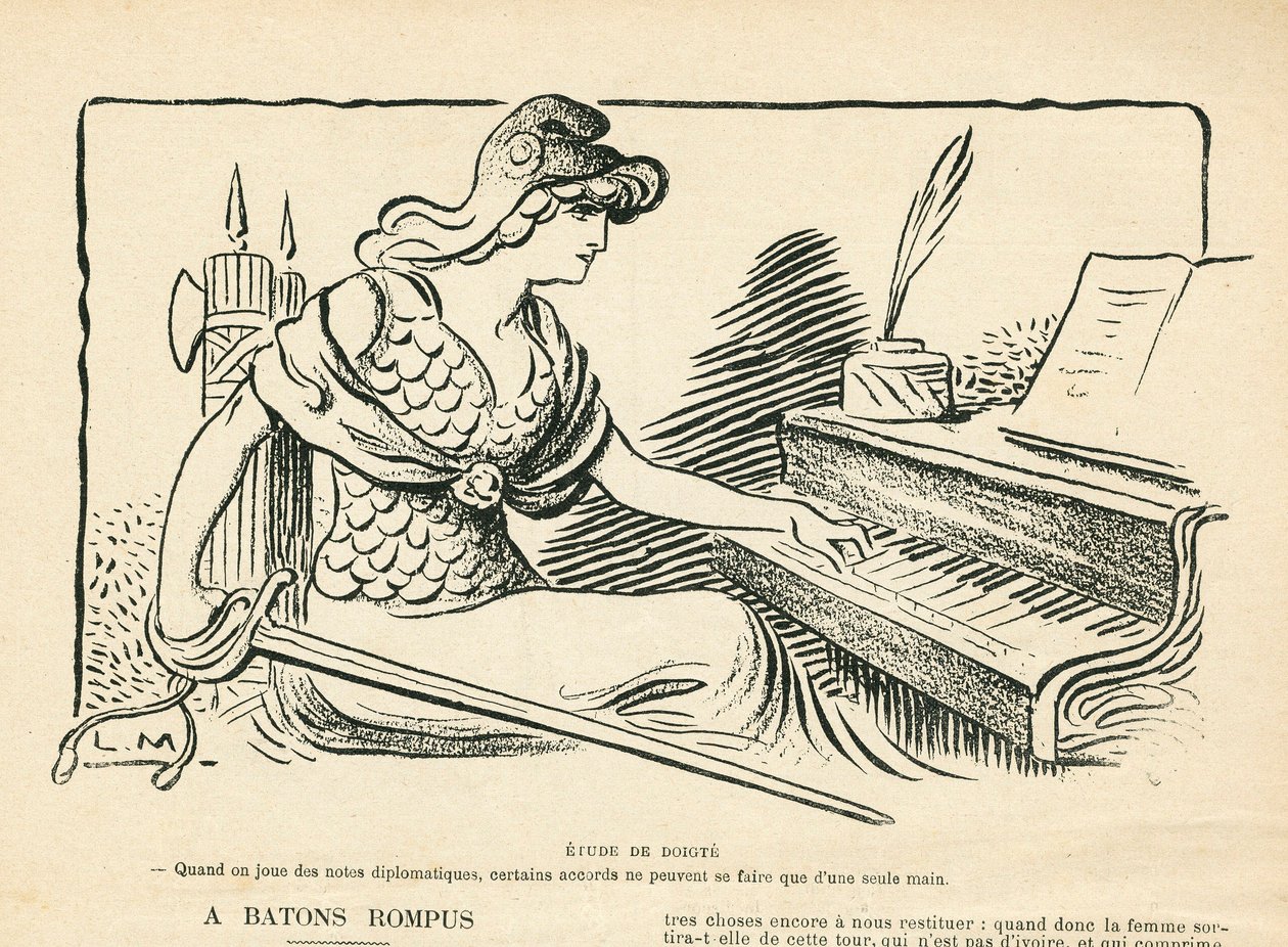 Le Rire, Satirisch in Schwarz-Weiß von Lucien Metivet