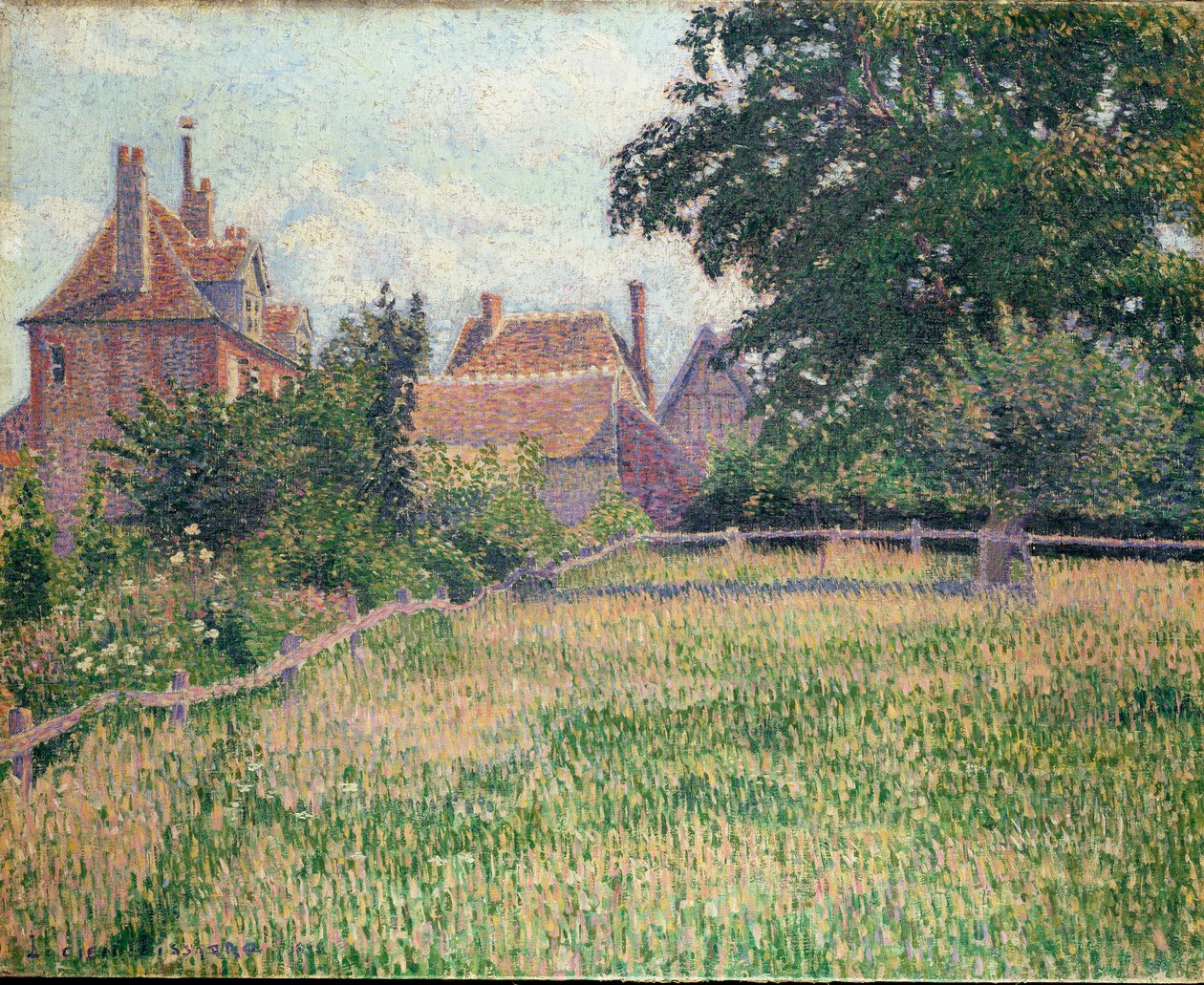 La Maison de la Sourde, Eragny, 1886 von Lucien Pissarro