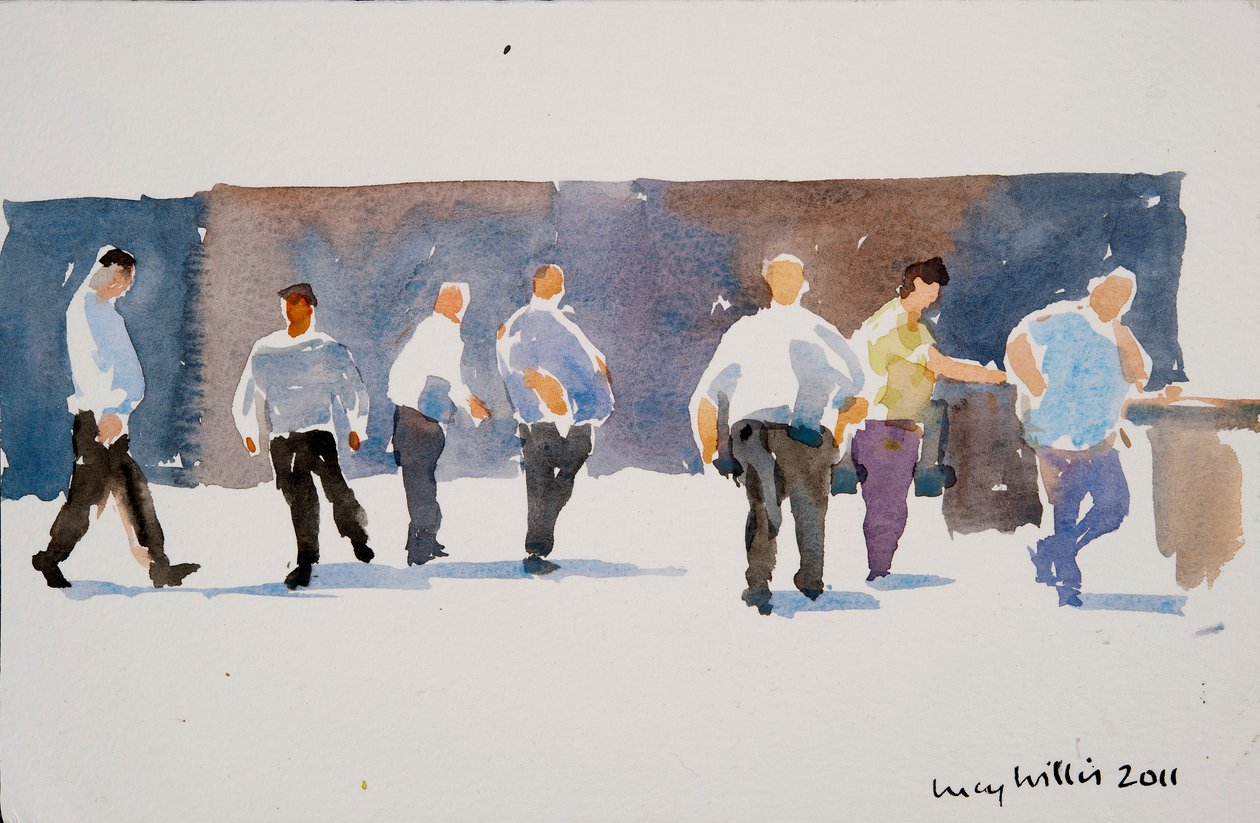 Männer im Phoencia Hotel, 2011 von Lucy Willis