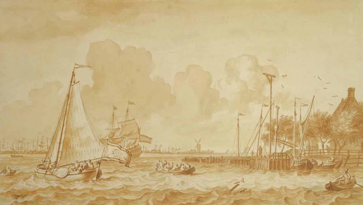 Auf dem Y, in der Nähe von Amsterdam, 1680 von Ludolf Backhuysen