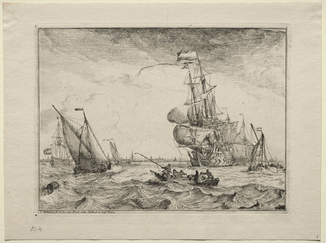 Schiffe unter vollen Segeln, 1701 von Ludolf Backhuysen