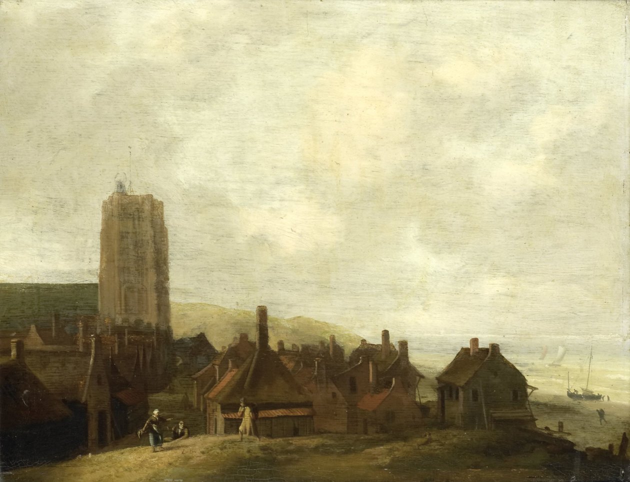 Ansicht von Egmond aan Zee von Ludolf Bakhuysen