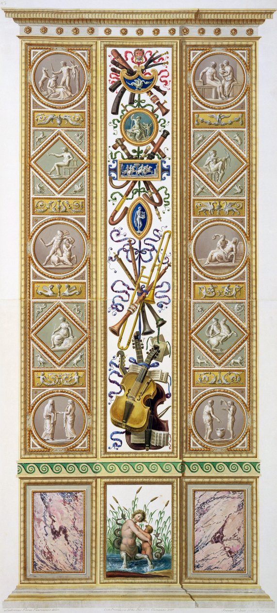Tafel aus der Loggia von Raphael im Vatikan, graviert von Ioannes Volpato von Ludovicus Tesio Taurinensis
