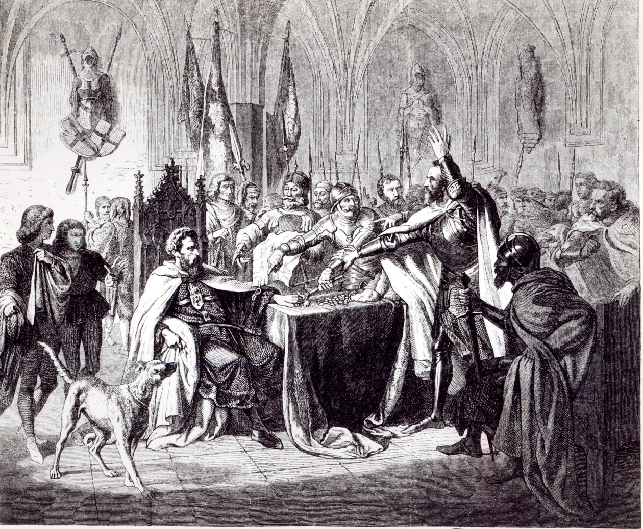 Der Verkauf der Burg Marienburg im Jahr 1457 an König Kasimir IV. von Polen, 1854 von Ludwig Rosenfelder
