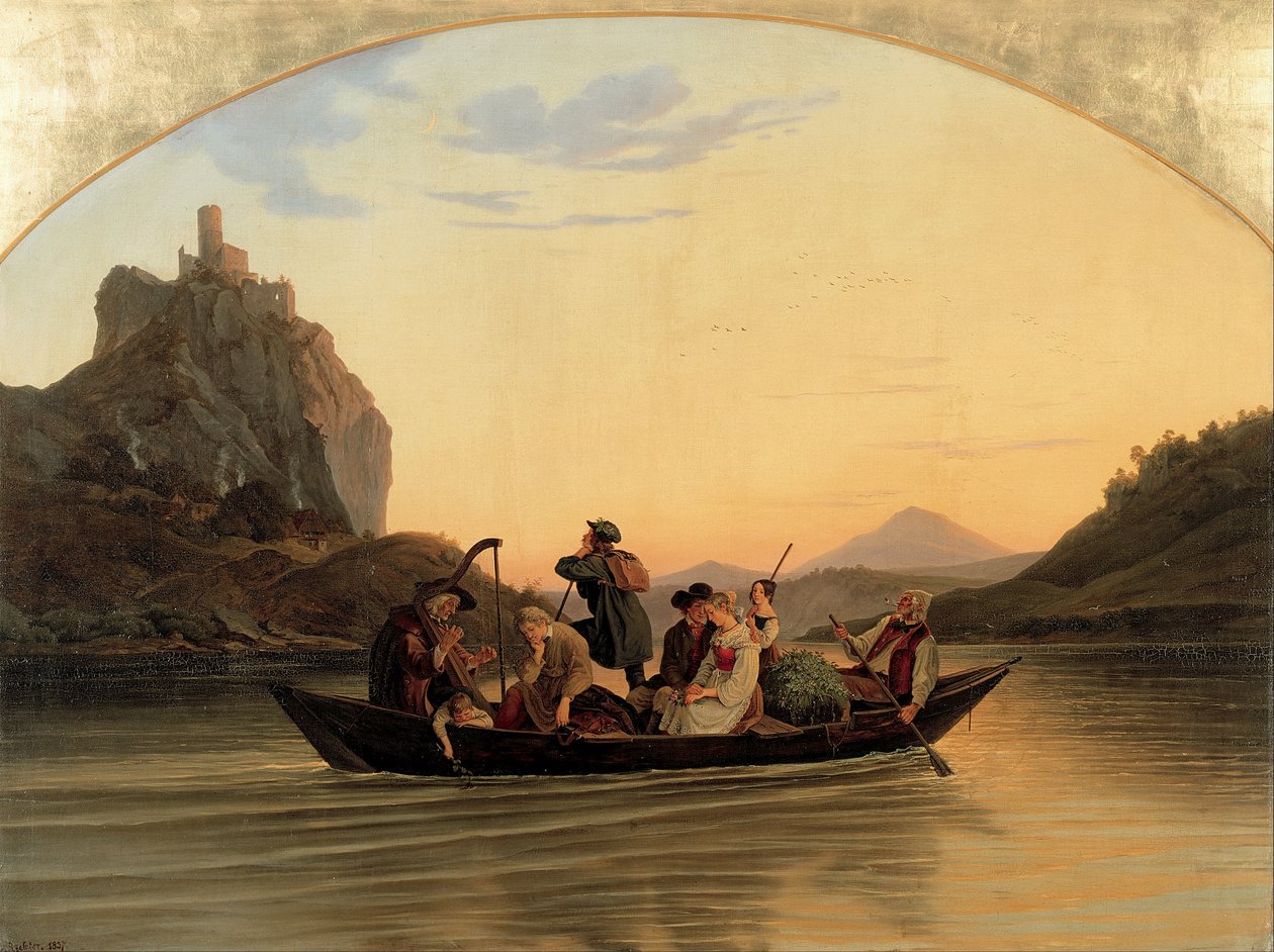 Überquerung bei Schreckenstein von Ludwig Richter