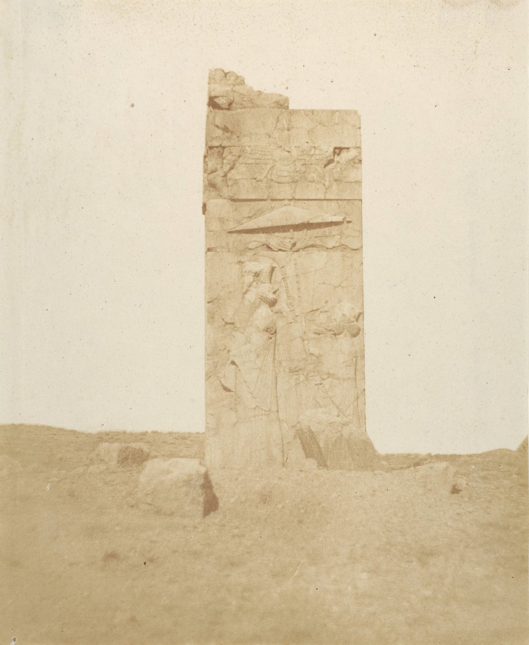 Ruinen auf der dritten Terrasse, Persepolis, 1858 von Luigi Pesce