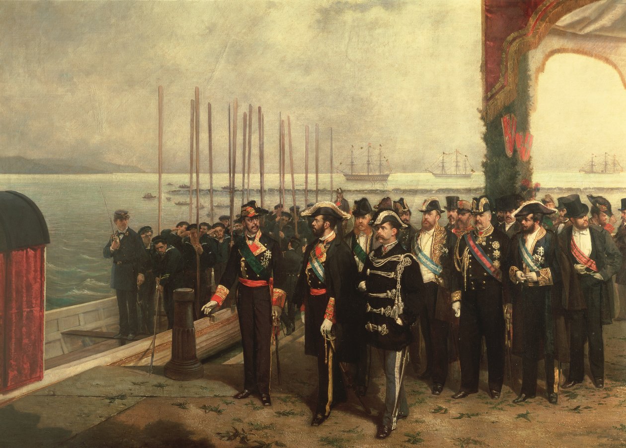 Einschiffung von Amadeo I. (1845-90) von Savoyen nach Spanien von Luis Alvarez Catalá