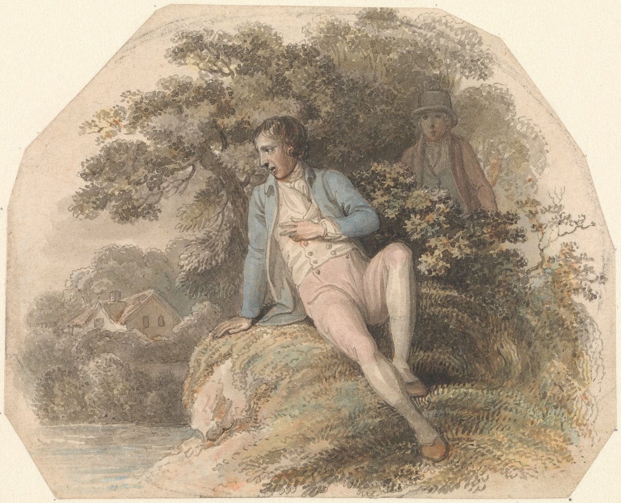 Figur in einer Landschaft von Luke Clennell