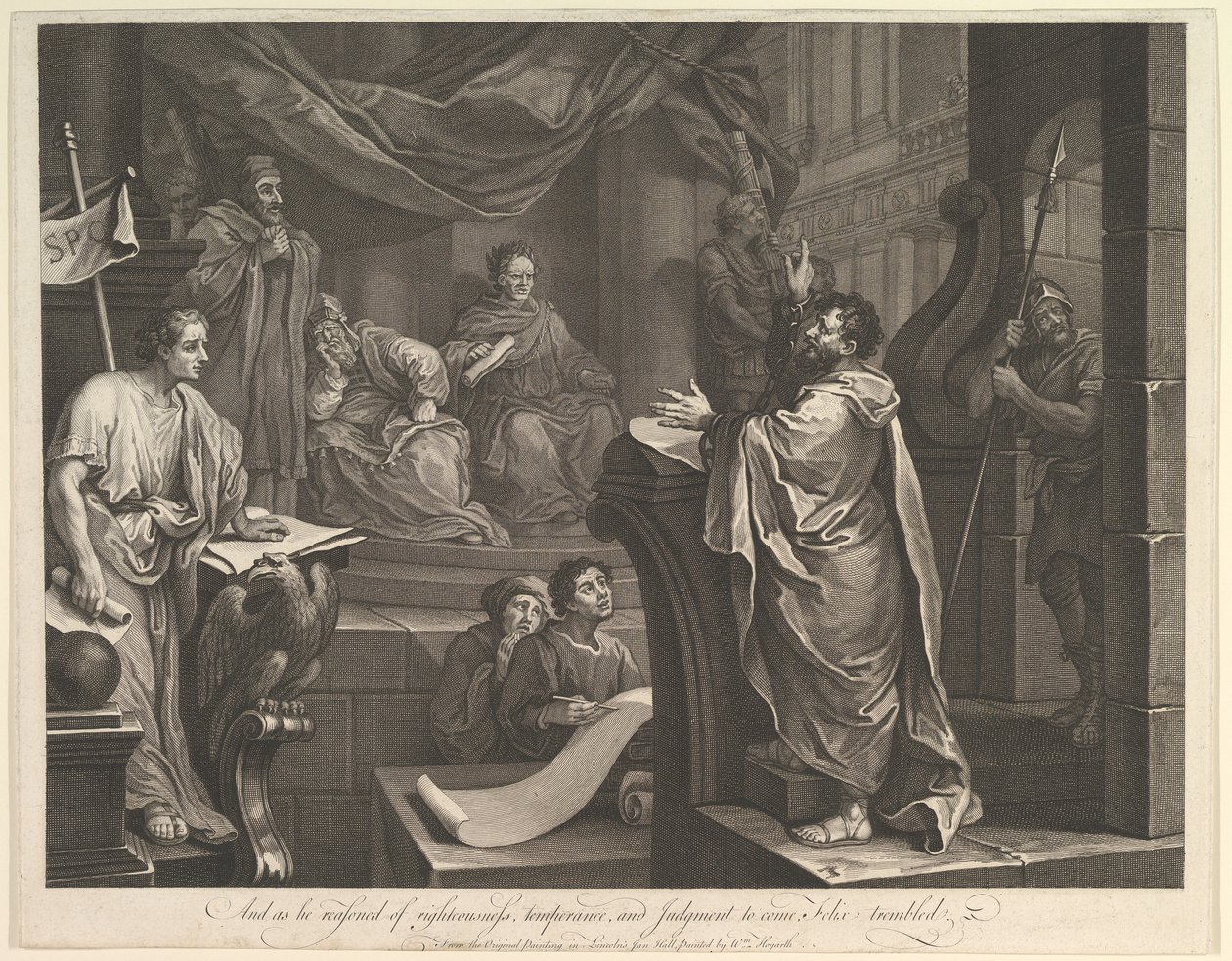 Paulus vor Felix, 5. Februar 1752 von Luke Sullivan