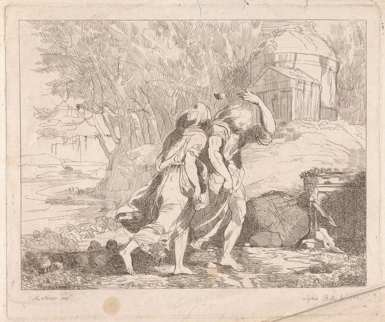 Deukalion und Pyrrha nach der Flut von Lydia Bates