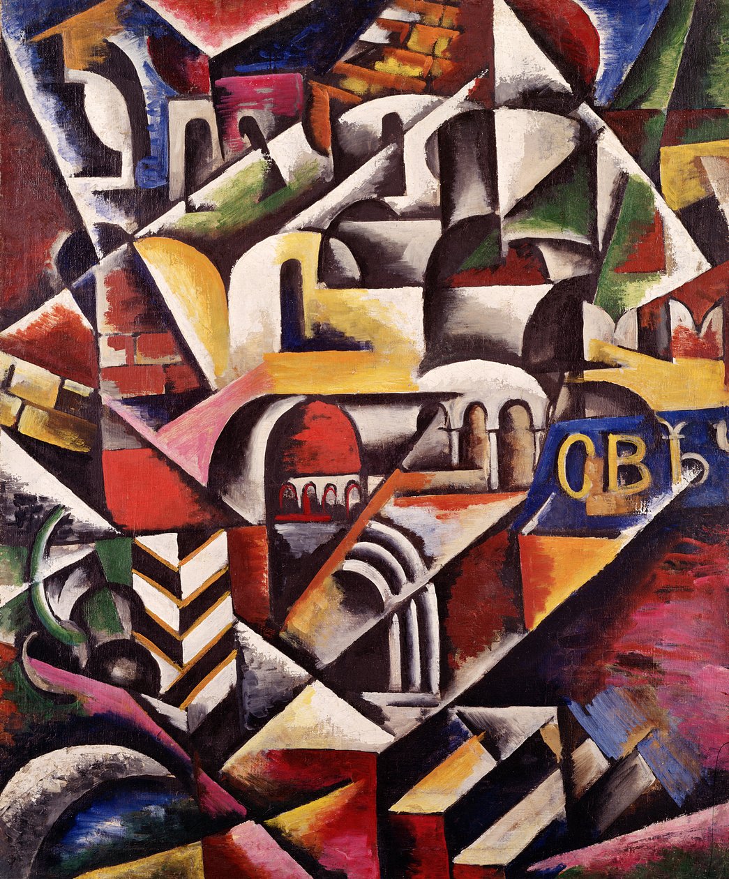 Kubistische Stadtlandschaft, 1914 von Lyubov Sergeevna Popova