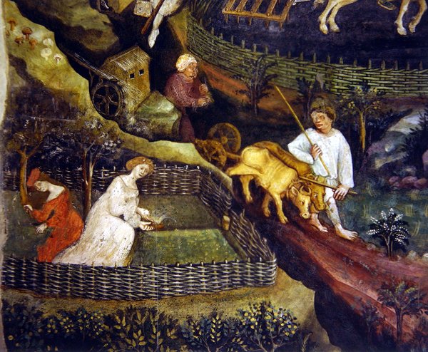 Die Pflege der Frauen im April (Detail) von Maestro Venceslao