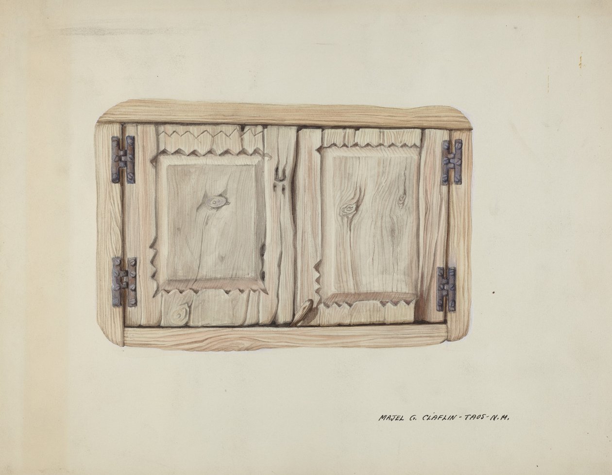 Zwei Wandtüren von Majel G. Claflin