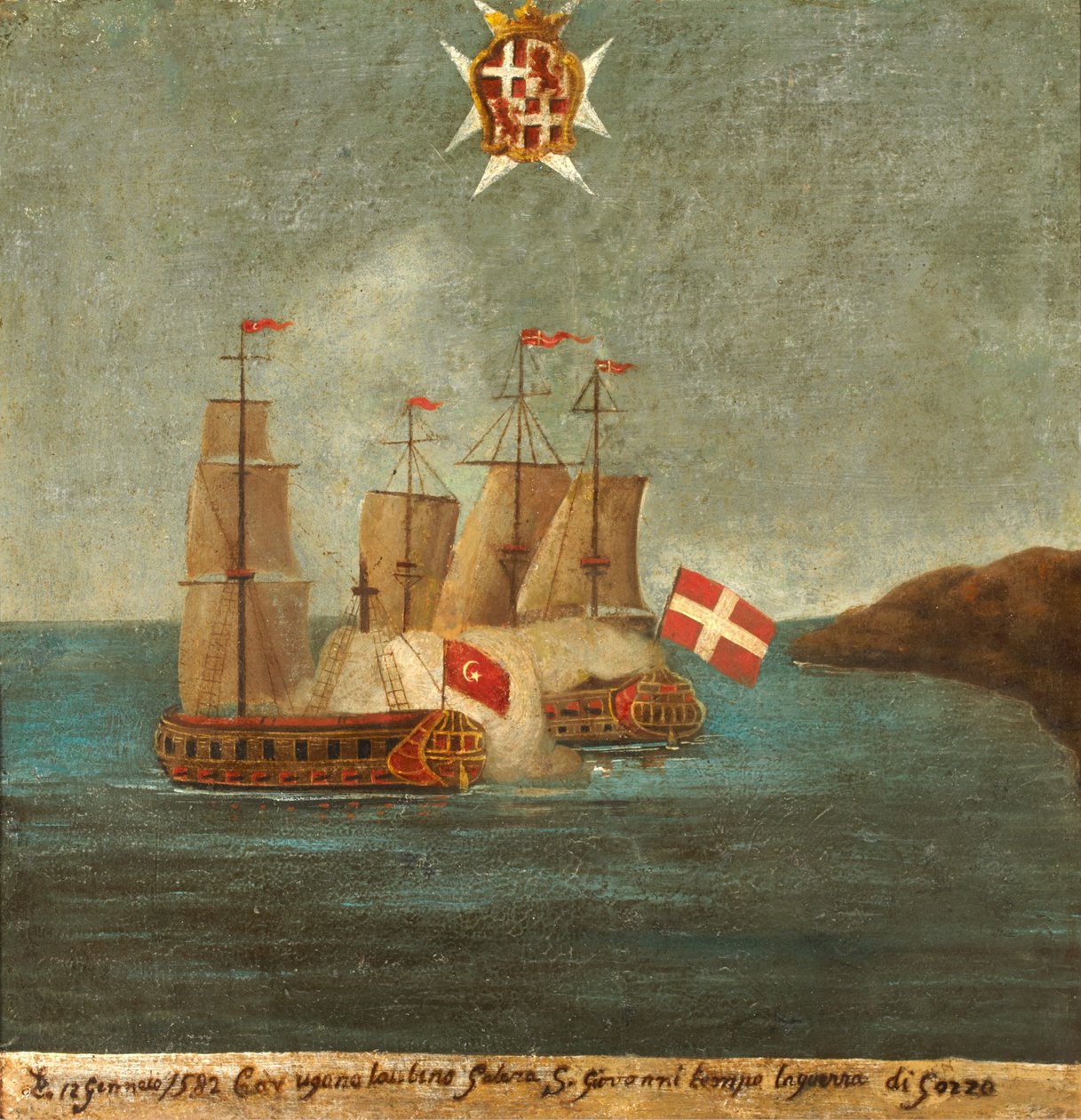 Seeschlacht, 1582, Gozo von Maltese School