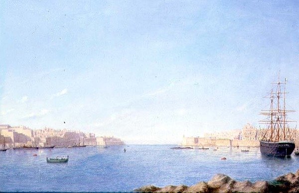 Hafen von Valletta von Maltese School